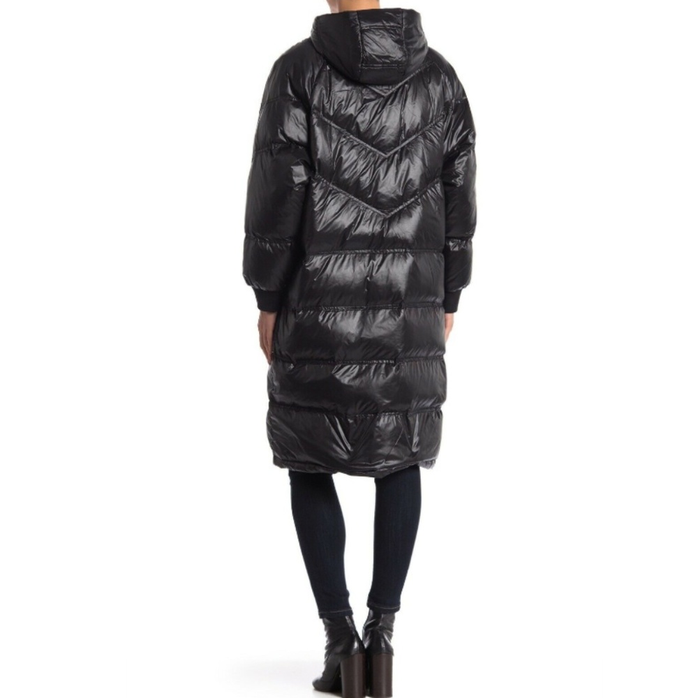 7 For All Mankind Long Hooded Down Coat - Picture 5 of 5
